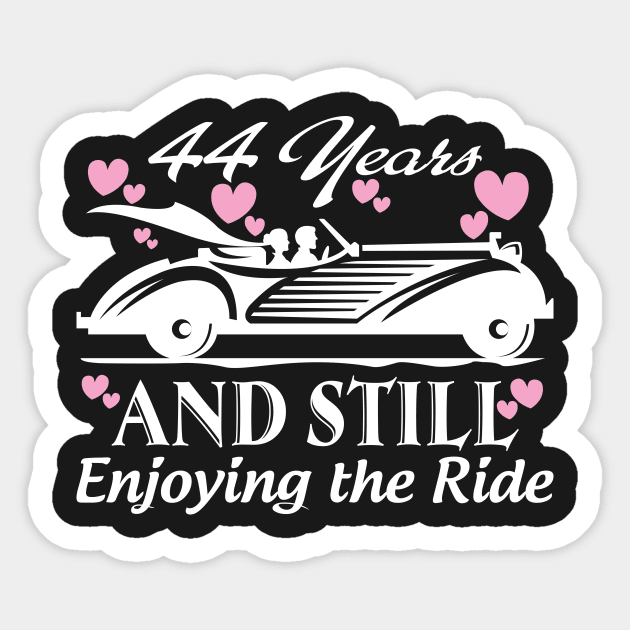 Anniversary Gift 44 years Wedding Marriage Sticker by rigobertoterry